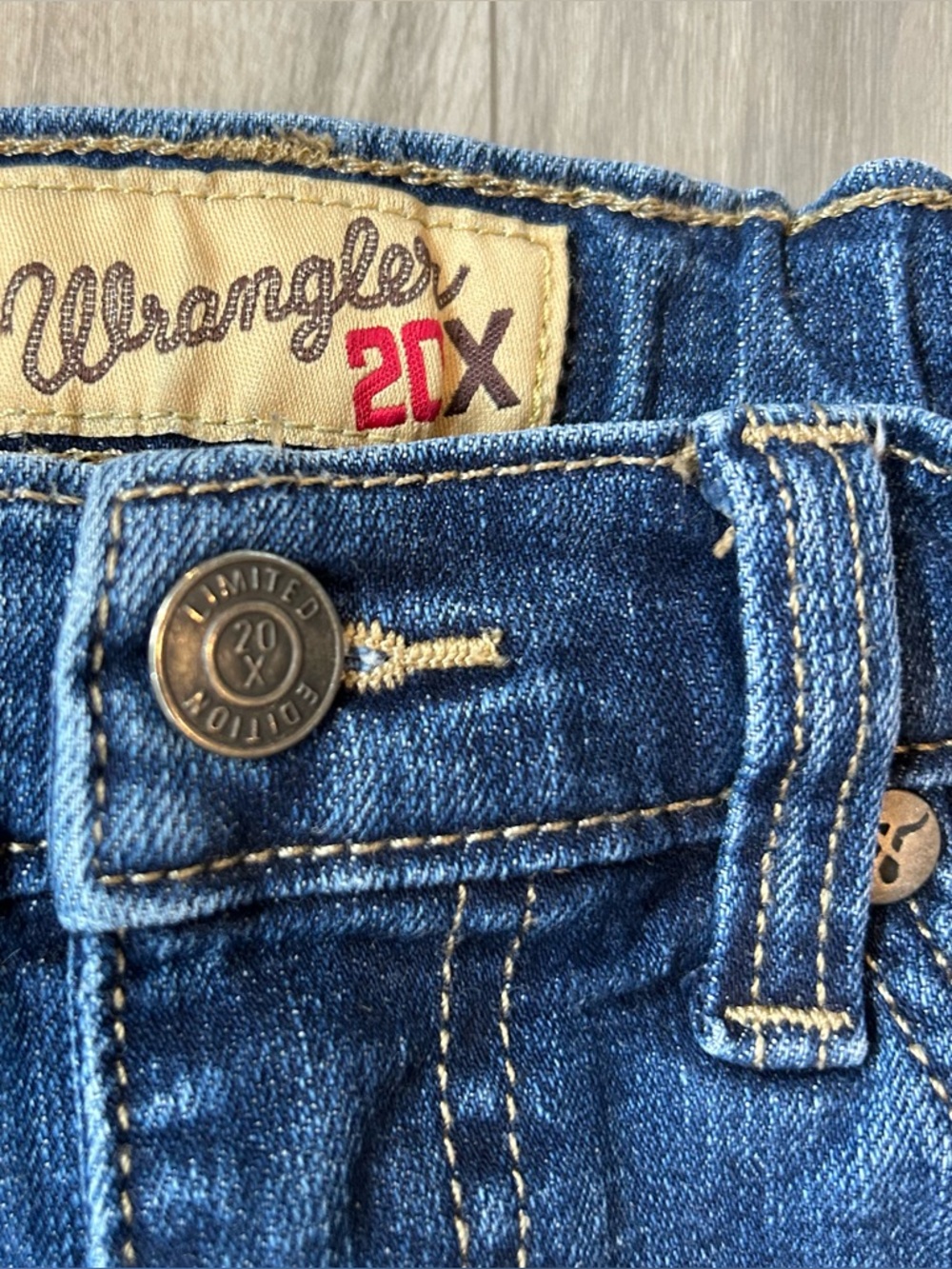 Wrangler 20X Girls Bootcut denim blue jeans | Sz 9 regular | Adjustable waist
